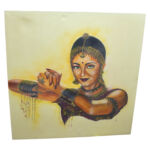 Indian Lady Acrylic on Canvas Painting