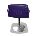 Purple Leather Poseur Chairs x2