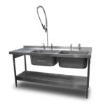 1.8m Stainless Steel Double Sink Unit