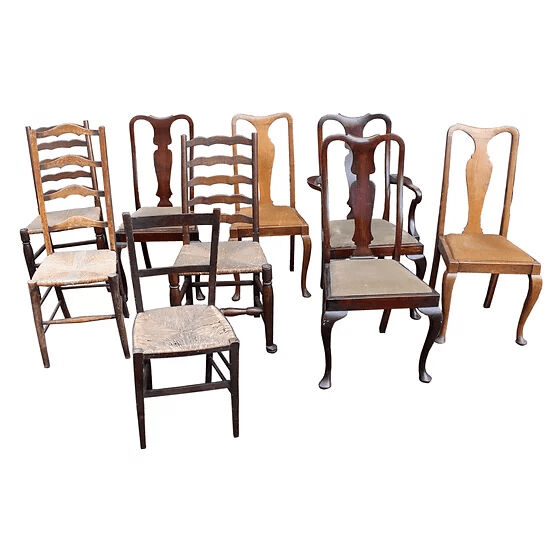 Over 200 Mixed Style Antique Chairs