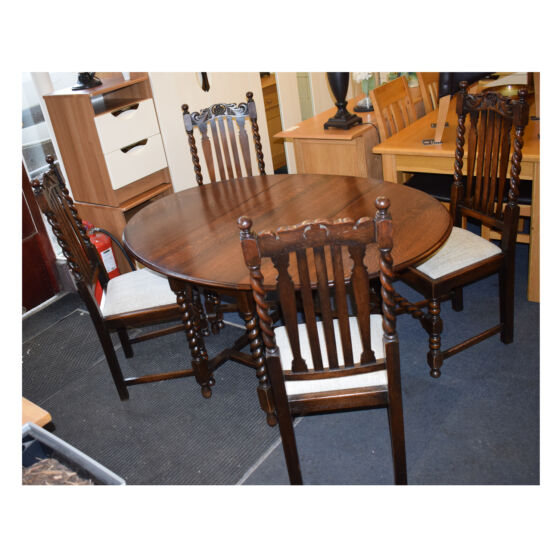 Drop Leaf Table and 4 Chairs