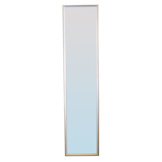 White Framed Leaning Full- Length Mirror