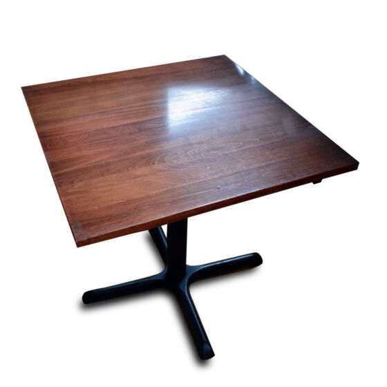 Square Dark Wood Table x8