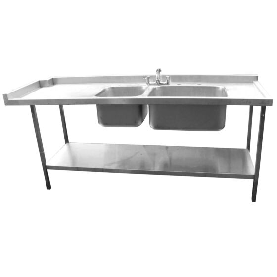 2.1m Stainless Steel Double Sink