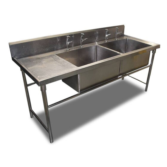 1.75m Stainless Steel Double Sink