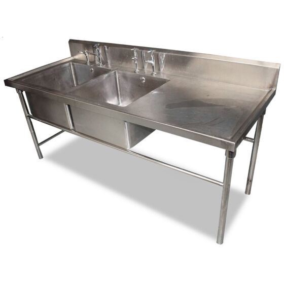 1.8m Stainless Steel Double Sink