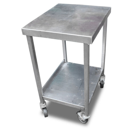 1m Stainless Steel Table on Castors