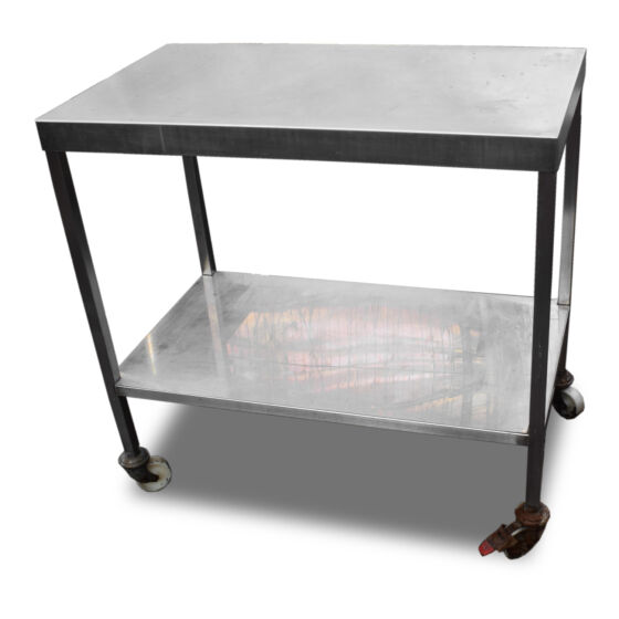 0.5m Stainless Steel Table with Castors