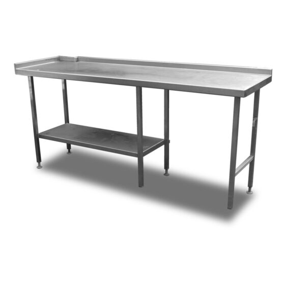 2m Corner Stainless Steel Table