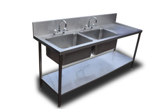 1.9m Double Stainless Steel Sink