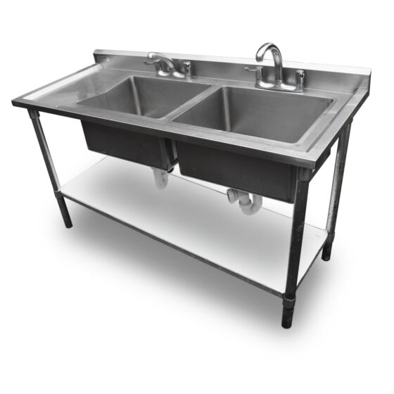 1.5m Stainless Steel Double Sink