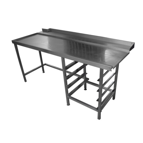 1.8m Stainless Steel Table With Racking